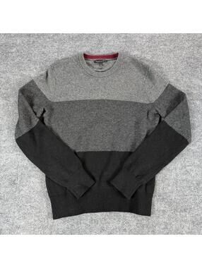 Banana Republic Men's Merino Gray Crewneck Sweater Size S - Dark Academia Preppy